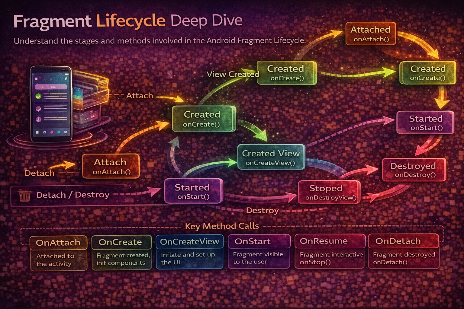 Android Fragment Lifecycle — Two Lifecycles, Every Callback, and the Mistakes That Cause Crashes
