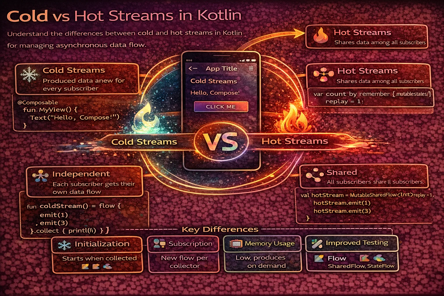 Cold vs Hot Streams in Kotlin