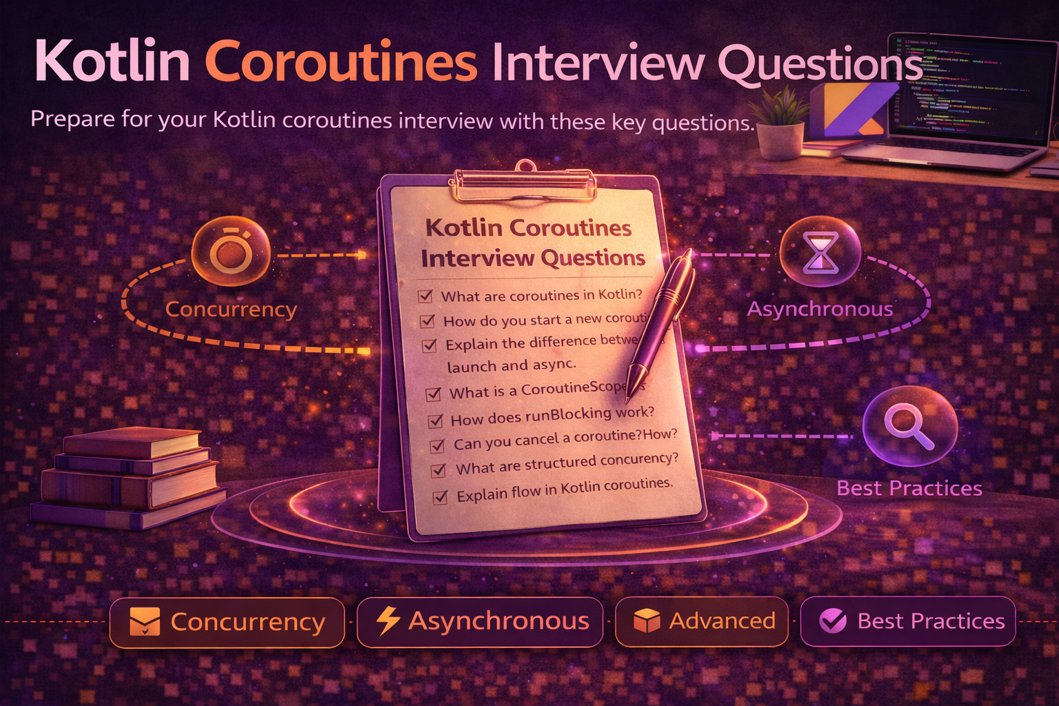 Kotlin Coroutines Interview Questions — 20 Questions From Beginner to Advanced