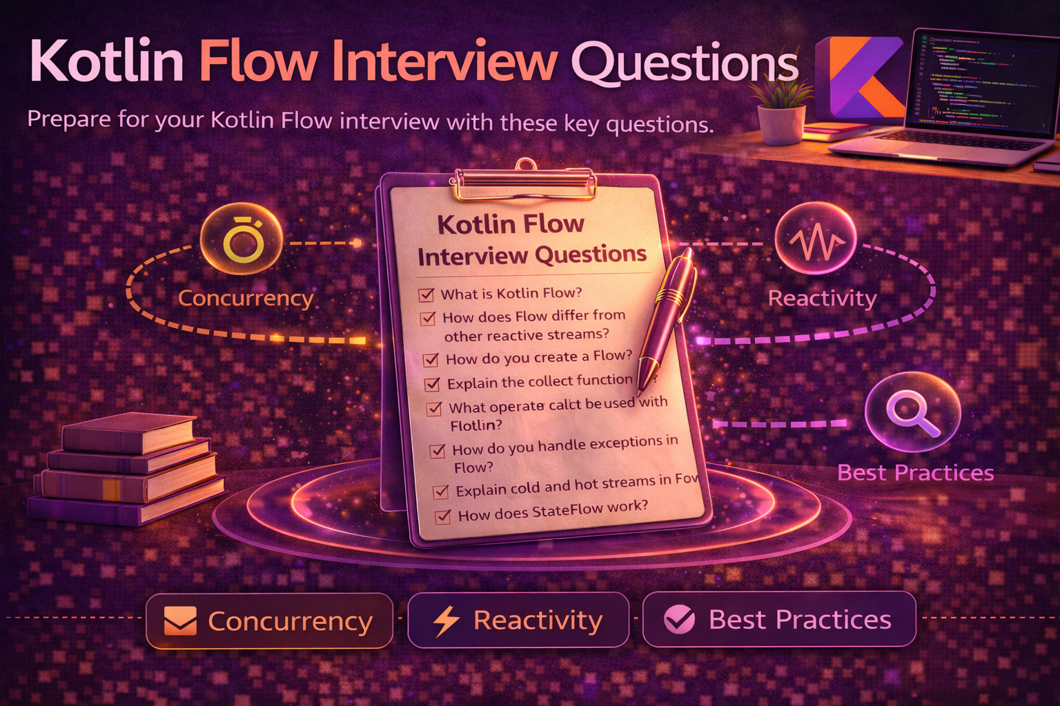 Kotlin Flow Interview Questions — 20 Questions Covering Cold Streams to StateFlow