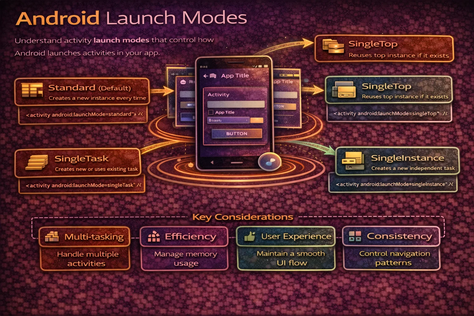 Android Launch Modes & Back Stack