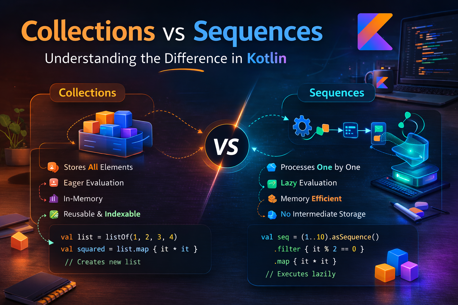 Collections vs Sequences in Kotlin — When to Use Which