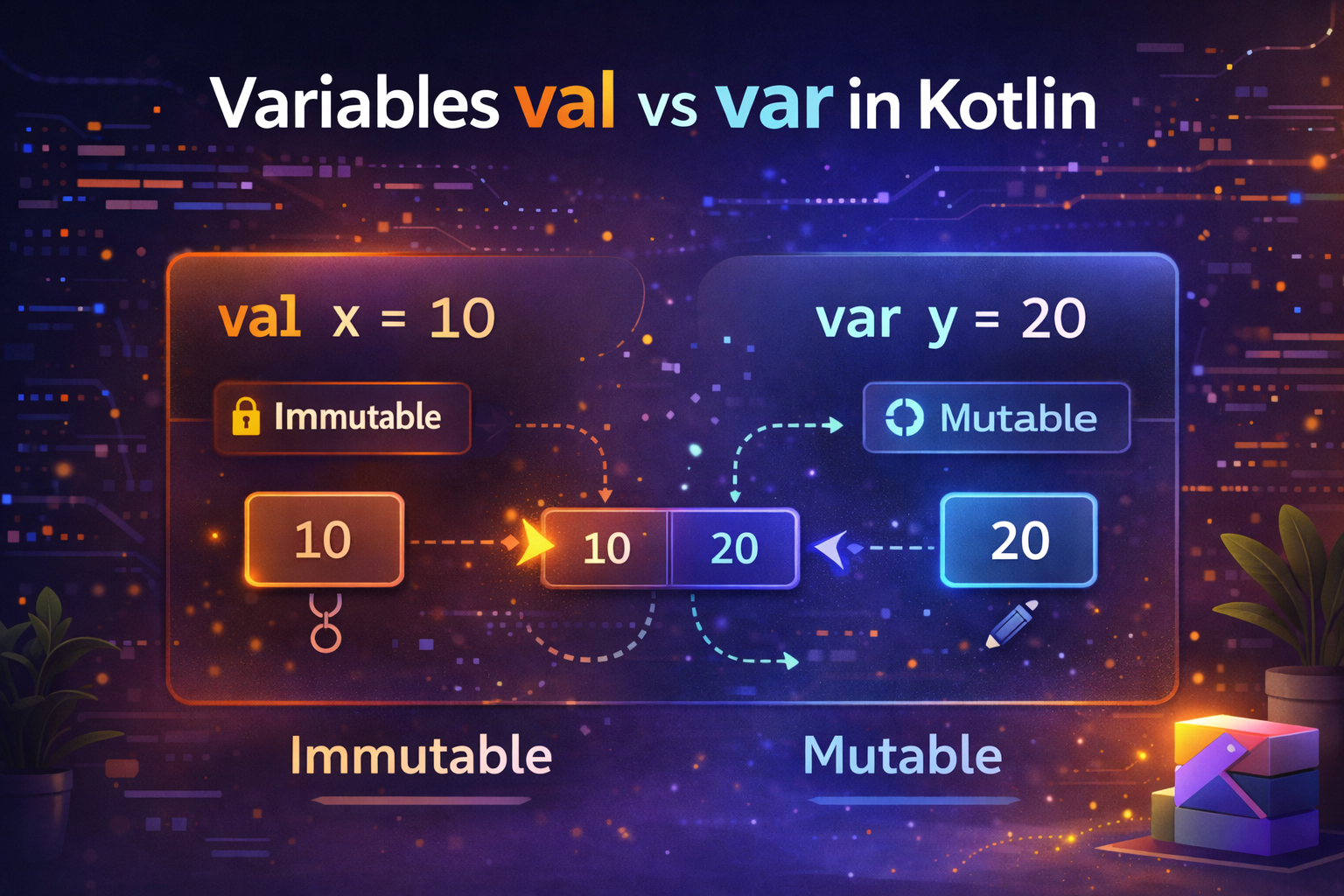Variables in Kotlin — val vs var