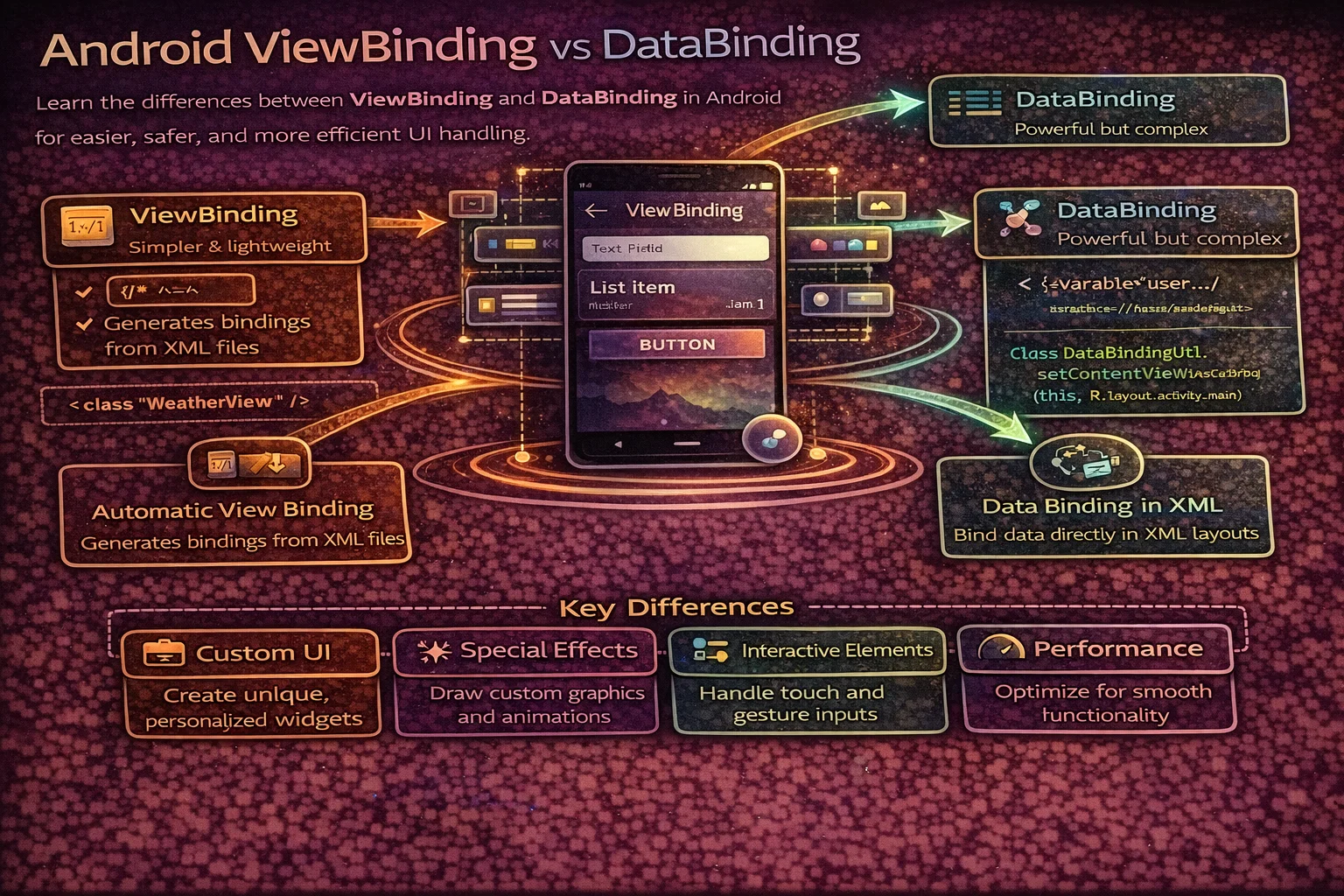 Android ViewBinding vs DataBinding